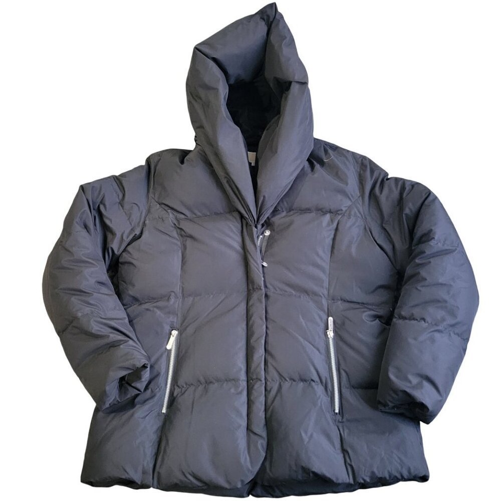 Michael Kors Women's Black Down Hooded Puffer Jacket Size XL